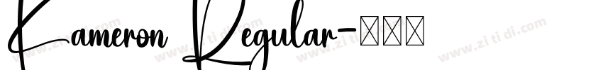 Kameron Regular字体转换